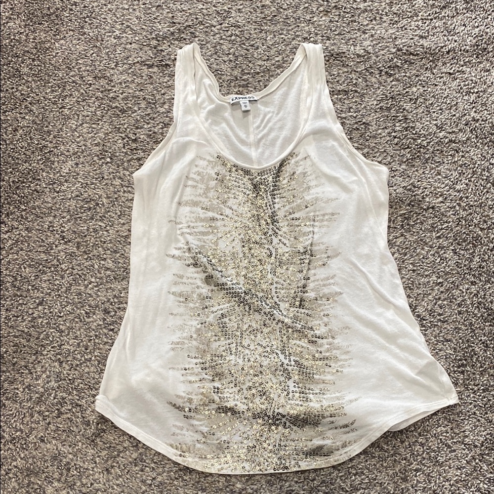 Express Tank with Sequins